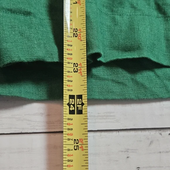 Loft Beach 100% Linen Green Button Up Womens LP - Picture 8 of 10